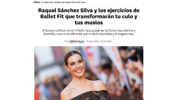 "Raquel Sánchez Silva se atreve con los ejercicios de Ballet Fit que están transformando el cuerpo de las famosas"