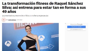 "La transformación fitness de Raquel Sánchez Silva: así entrena para estar tan en forma a sus 49 años."